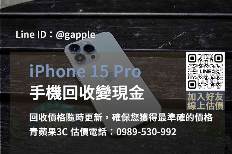 Read more about the article iPhone 15 Pro回收台中、台南、高雄 | 高價現金交易