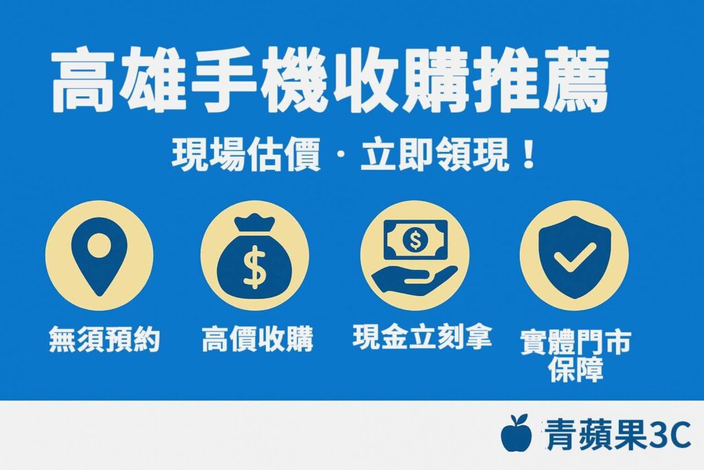 高雄手機收購推薦，現場估價立即領現，青蘋果3C 提供高價回收 iPhone、iPad、MacBook